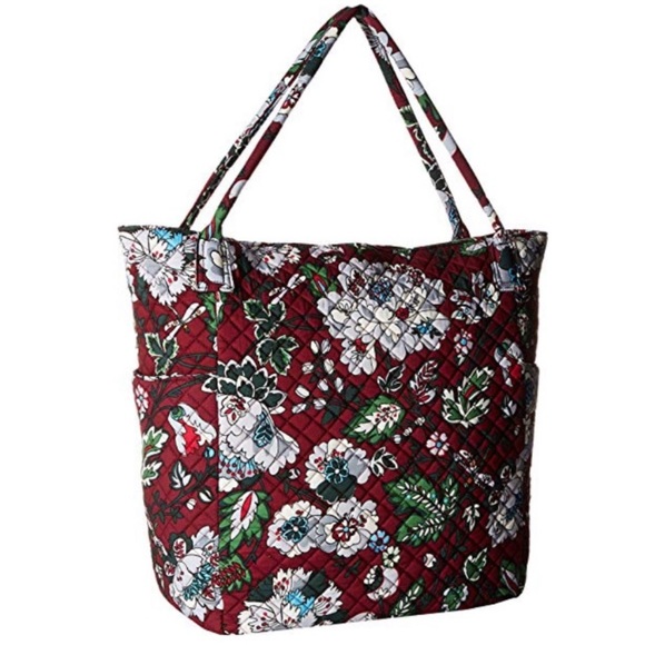 Vera Bradley Handbags - NWOT Vera Bradley Bright tote bag in Bordeaux Blossoms 19x15.5x6”
